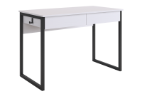 Юниор стол (белое дерево/чёрный муар)