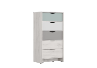 МИКС Комод К-53  Кэмпион/Калатея/Магнолия/ корпус Дуб Крафт Белый