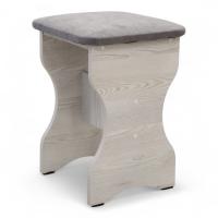 Табурет БН-200 Кожзам Серый/ Сосна Лофт