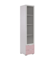 Зефир Шкаф однодверный с ящ 107.03 (белое дерево/пудра розовая (эмаль)