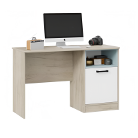 Оливер Стол письменный Тип 1 (Дуб Крафт серый/Белый/Серо-голубой)