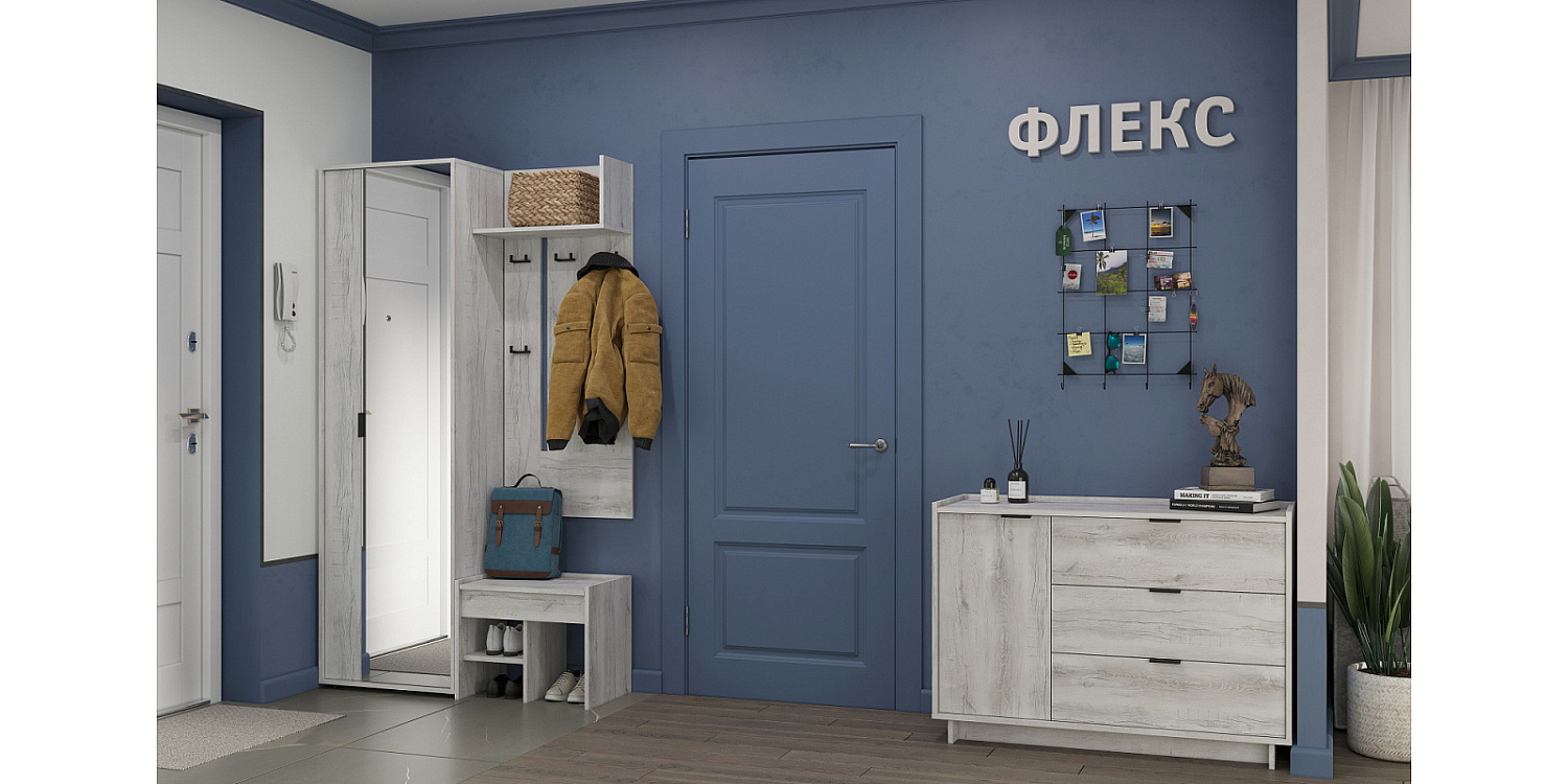 Флекс 74 Вешалка  (Дуб шавиниган)