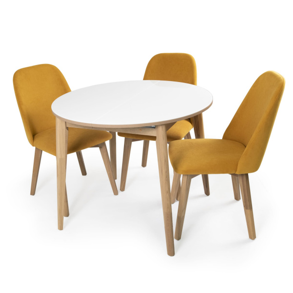 Стол Марс-2 белый/морилка