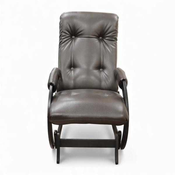 Кресло-качалка гляйдер Dondolo, Модель 68, венге, экокожа Vegas lite amber