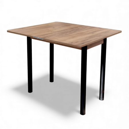 Стол Уют 4 450(+450)*800*750/ ЛДСП Дуб крафт табачн/опора D50 "труба"черный