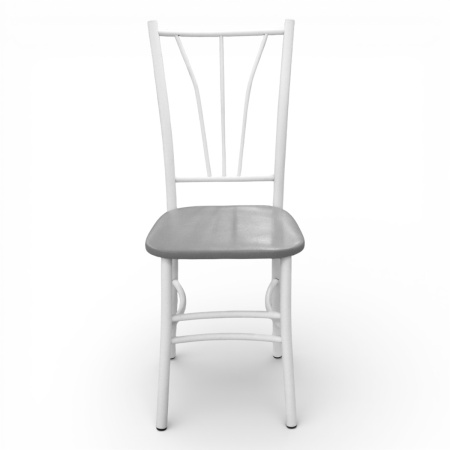 Стул кухонный Трилогия (белый, к/з Серый 700)