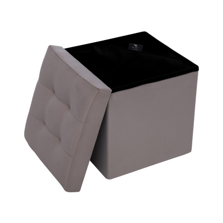 Пуф Leset Плуто складной с крышкой, велюр серый  VELUTTO 08