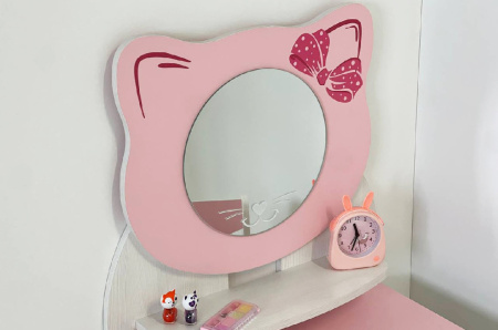 Набор детский Котенок Белый рамух/Розовый