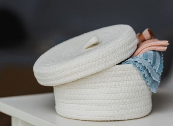 Корзина для хранения ручного плетения "Бэлл"