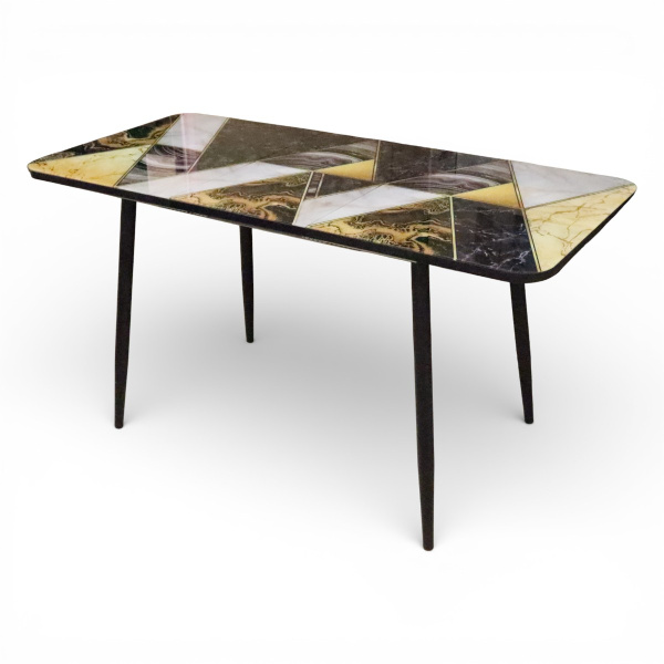 Стол кухонный Турин 110(+40)*70 Плита КР064/ черный/