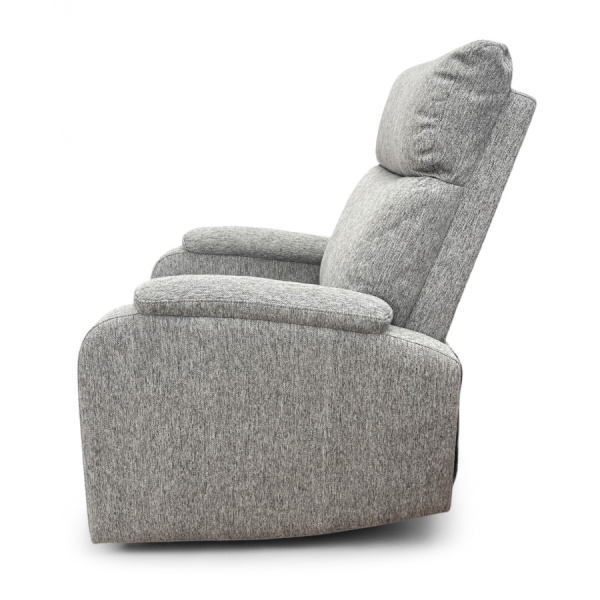 Кресло-реклайнер  YF-S 8025  ткань  белый лен, механич. реклайнер, ручн. управление