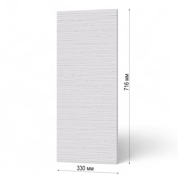 Фасад БЕЛЫЙ СТРАЙП 330 торцевой 
