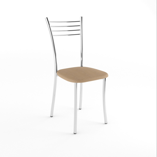 Стул Квинтет Стандарт (хром, к/з Кайман Бежевый 276)