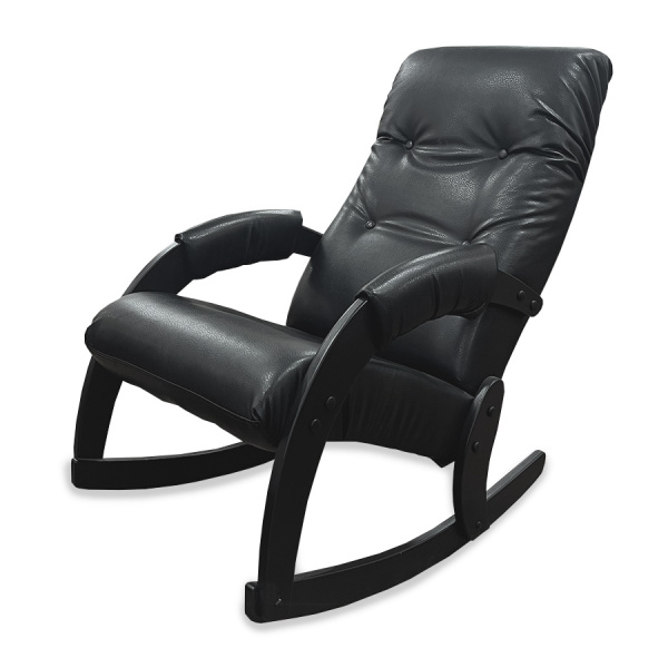 Кресло-качалка Dondolo, Модель 67 венге, экокожа Vegas lite black