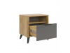Тумба прикроватная Адам Дуб крафт золотой/графит