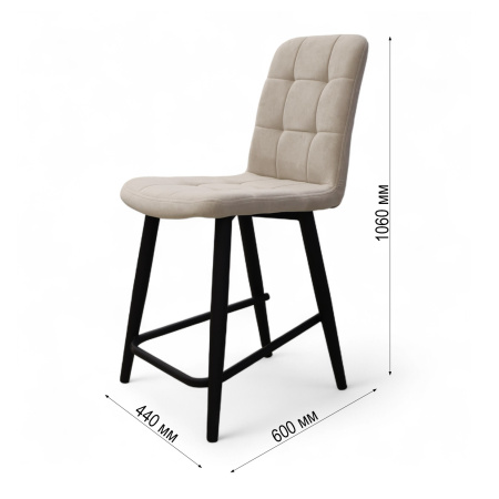 Стул Абсент NEW ПОЛУБАРНЫЙ , Т170 Бежевый +нога 1R38 Bh500 полубарный мини черный