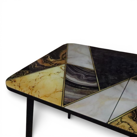 Стол кухонный Турин 110(+40)*70 Плита КР064/ черный/