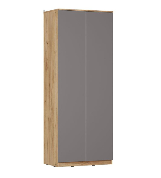 Сити Шкаф ШР-2/1 Сити  Серый Графит/Дуб Крафт Золотой 