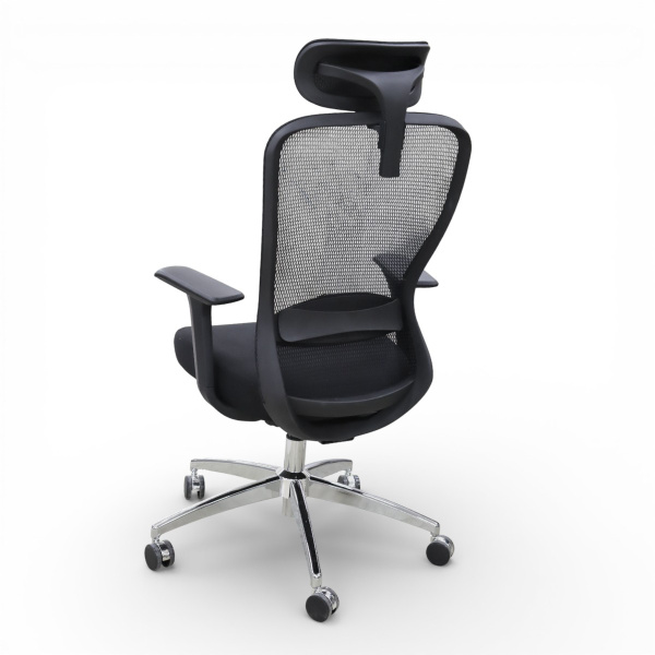 Кресло офисное 8392HJ-BK/тканьYKX-2038-06HY, YKX-2040-15-HY/хром,многоф.мех,газлифт