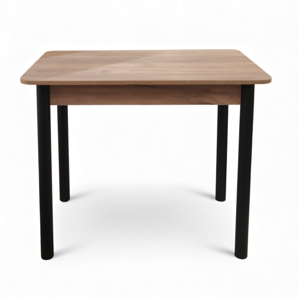 Стол обеденный (900х600х760) Дуб крафт табачный/черный