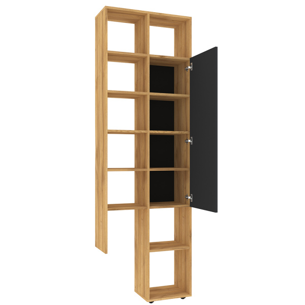 Crown 22 (гостиная) Шкаф МЦН (01) (Дуб золотистый/Графит)