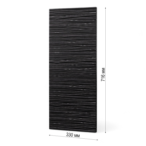 Фасад  ЧЕРНЫЙ СТРАЙП 330 торцевой
