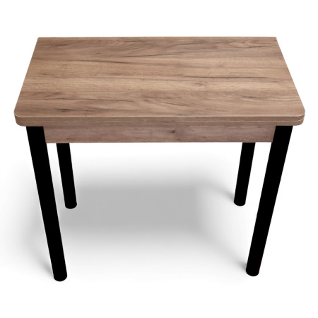 Стол Уют 4 450(+450)*800*750/ ЛДСП Дуб крафт табачн/опора D50 "труба"черный