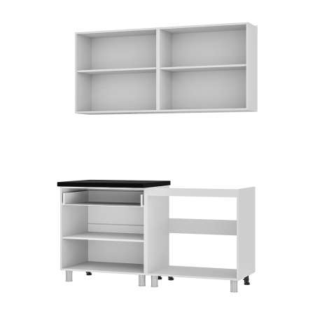 Кухня "Крафт" 1,6 м Крафт/Черный янтарь 