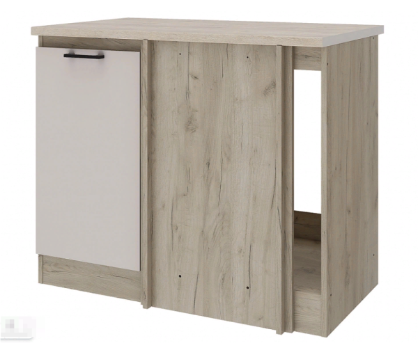 Сан-Ремо 454.36 Шкаф напольный угл. Дуб крафт /Кашемир