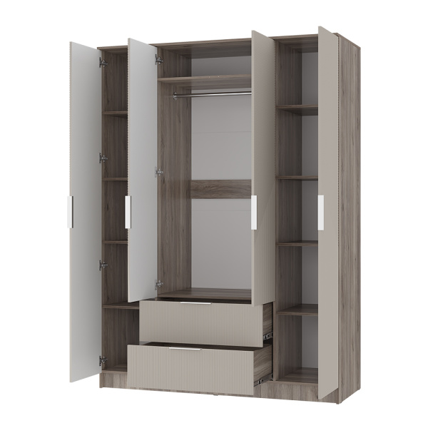 Эмилия Шкаф ШК-11 4дв Дуб смоки/Айриш