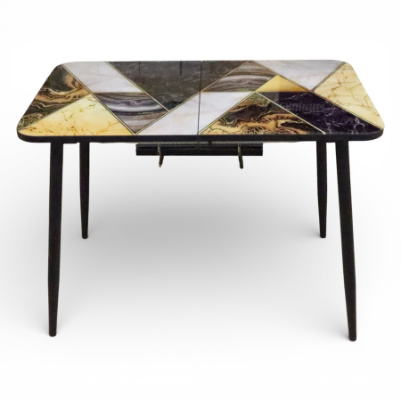 Стол кухонный Турин 110(+40)*70 Плита КР064/ черный/