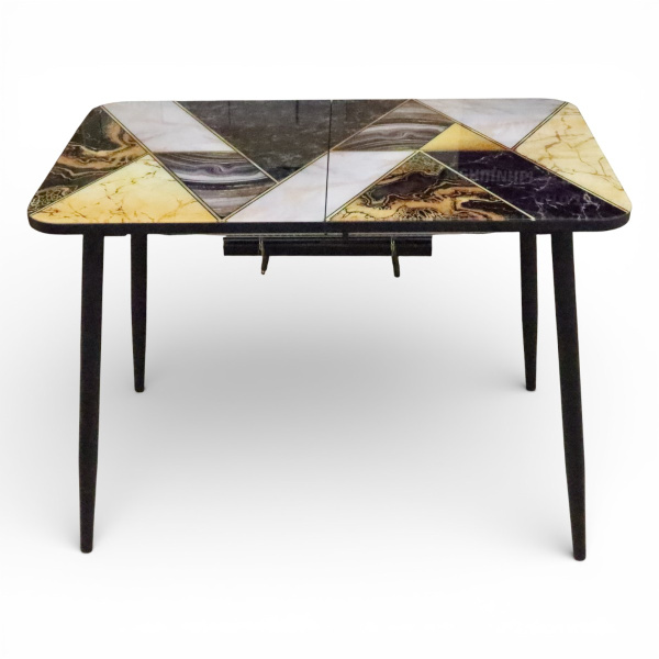 Стол кухонный Турин 110(+40)*70 Плита КР064/ черный/