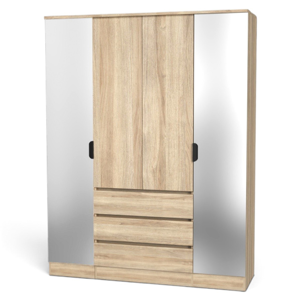ВЕНСЕН Шкаф 4дв, 2 ящ/Стандарт-Зеркало
