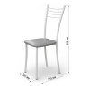 Стул Квинтет Стандарт (белый, к/з Серый 700)