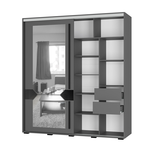 Шкаф-купе Крафт-9 1962*594*2176 Графит